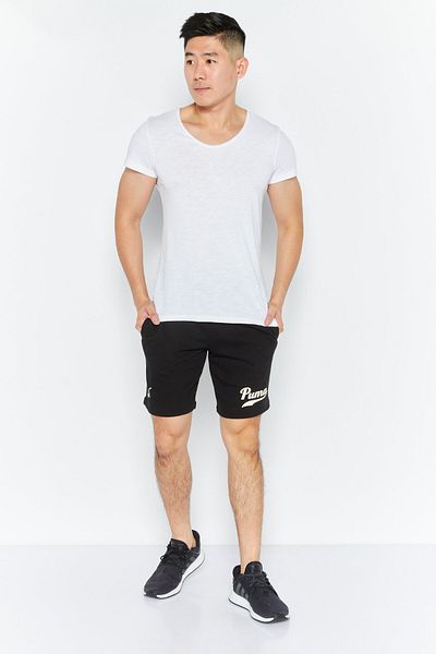 Puma Men Sportswear Fit Brand Logo Basic Shorts, Black