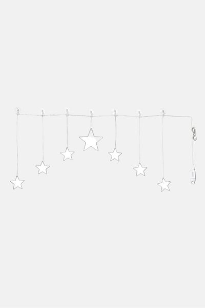 Tchibo Led Light Curtain 90 X 43 Cm, Silver