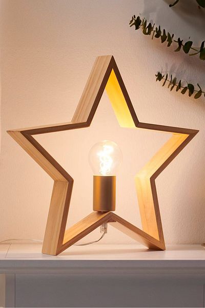 Tchibo Led Wooden Star, Beige