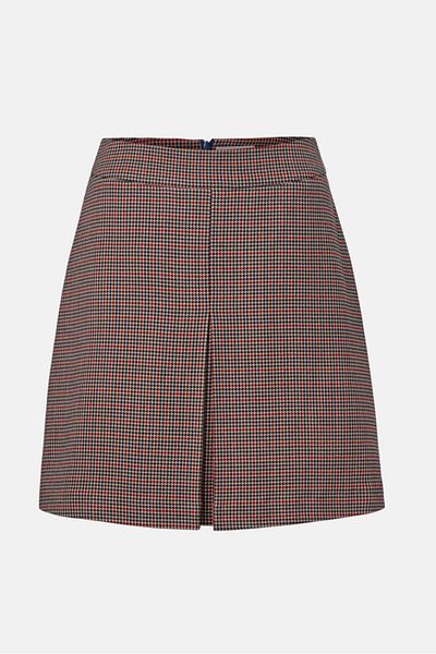 Tchibo Women Textured Basic Skirt, Red Combo