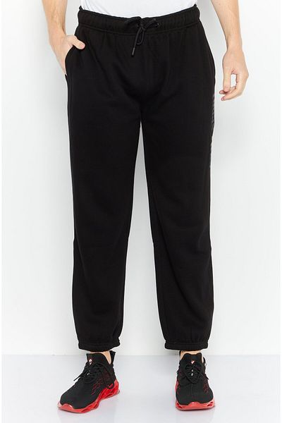 DKNY Sport Men Oversized Fit Brand Logo Outdoor Jogger Pants, Black