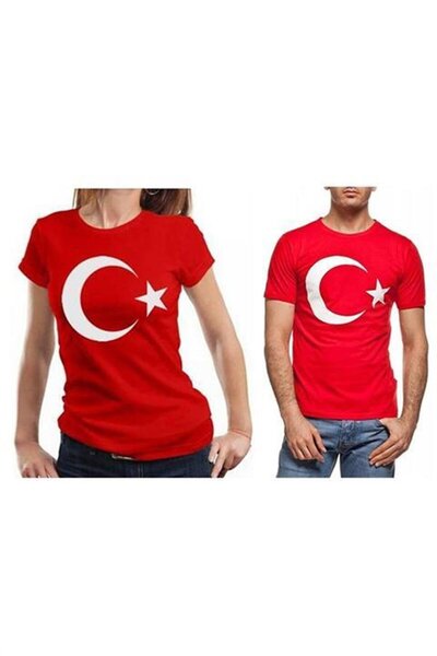 EREN STYLE Unisex crvena majica kratkih rukava sa turskom zastavom