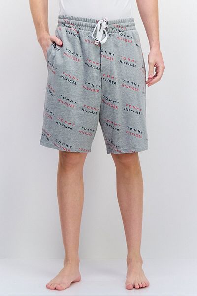 Tommy Hilfiger Men Allover Print Drawstring Pajama Short, Grey