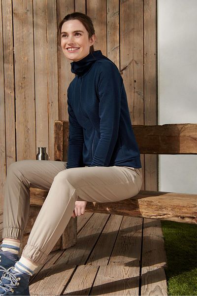 Tchibo Women Hooded Quilted Sweatshirt, Navy Blue