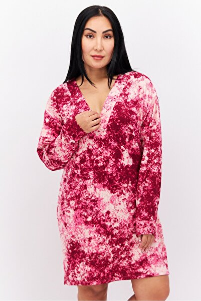 Jenni Intimates فستان نوم نسائي بصبغة التعادل، أرجواني