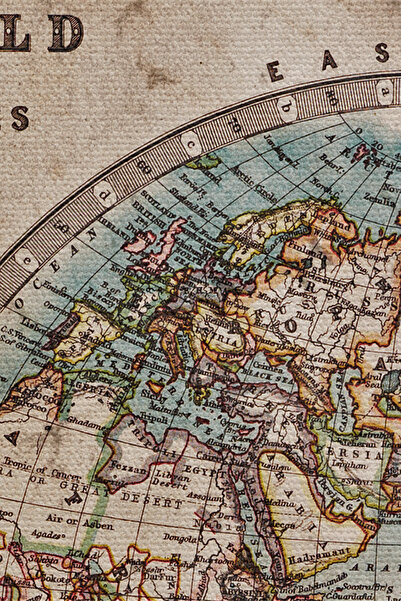 N NOXXO Wall Cloth Old Wintage World Map Quality Canvas Wall Tapestry-4059