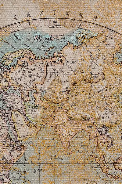 GLOBELUX Wintage Old World Map - Quality Canvas Wall Cover Rug - 4042