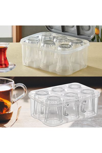 Piev Urve Tea Cup Water Cup Mug Carrying Protective Apparatus Container Set of 2