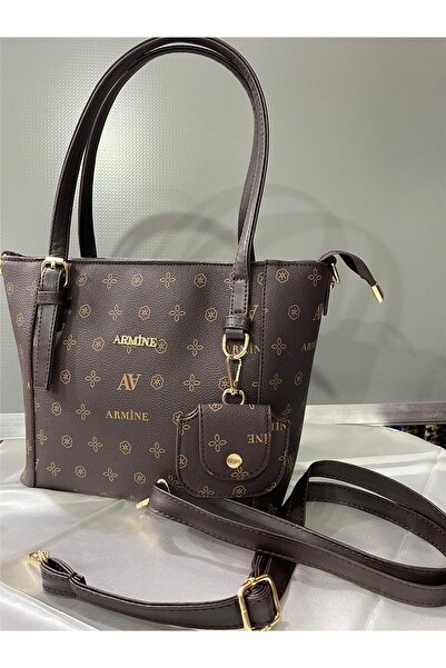 Armine 349 Çanta Kahve Baskılı