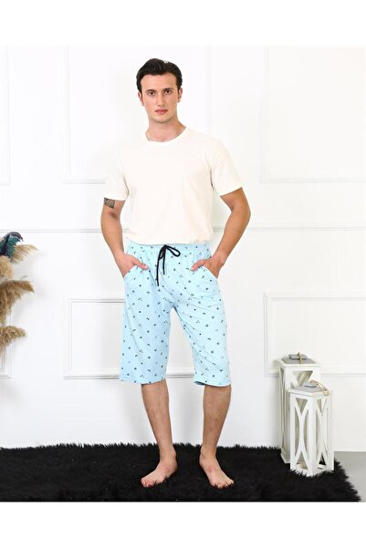 Mestore Fashion Stripe Men's Lacoste Ice Blue Capri 27481