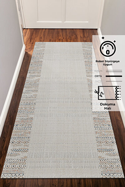 Konfor Halı Konfor Cashmere 8607 El Dokuma Örgü Renkli Yolluk Halı