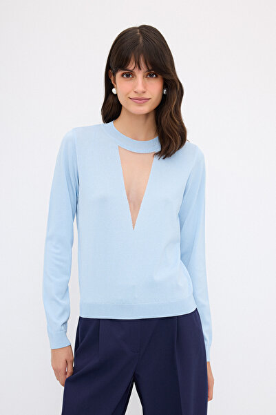 adL Tül Detaylı Triko Kazak