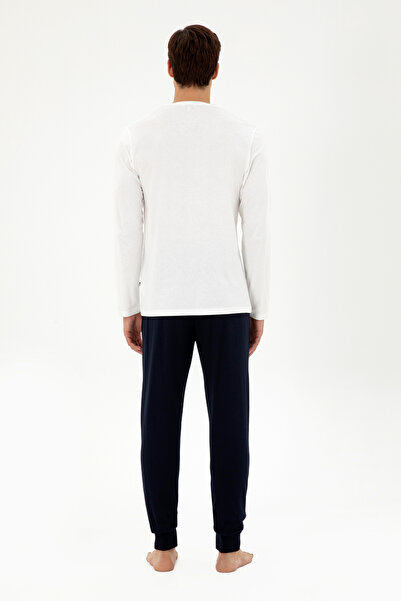 U.S. Polo Assn. Men's Ecru Pajama Set 50301720 -Vr019