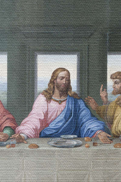 Limitless Wall Cloth / Carpet Last Supper Leonardo Da Vinci Quality Canvas Fabric-4066