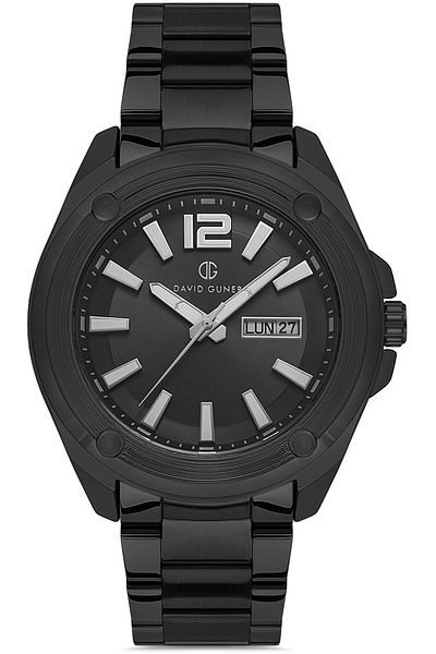 DAVID GUNER Black Dial with Black Coating Men's Watch Dg-8306Ga-G2