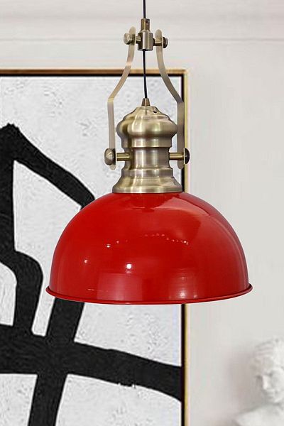 Bamyum Rita Red Pendant Lamp Chandelier Antique Color Headboard Living Room Kitchen Chandeliers Office Cafe Models