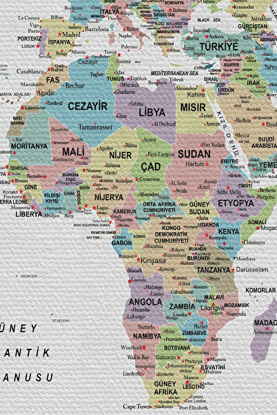 N NOXXO Wall Cover / Carpet Detailed World Map Quality Canvas Fabric-3961