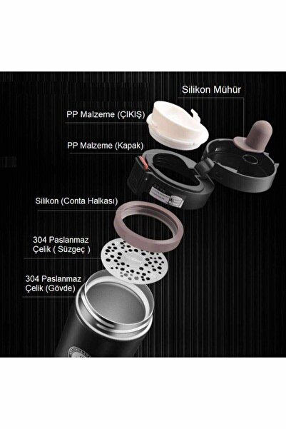 BAYLAR Quality Stainless Steel Double Layer Layer Coffee Cup Vehicle 380ml Thermos Cup Metal