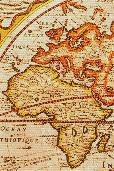 N NOXXO Wall Cloth Old Wintage World Map Quality Canvas Wall Tapestry-4055