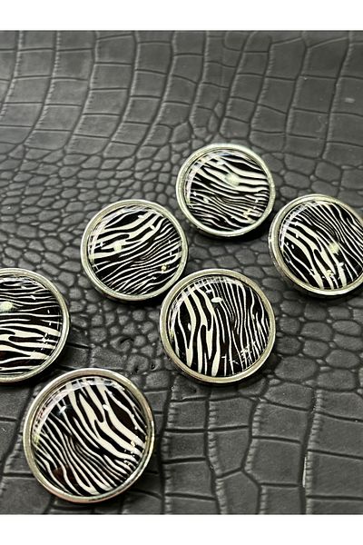 ODDA TASARIM ATÖLYESİ M.A.S.S.I.M.O Zebra Detailed Button Set