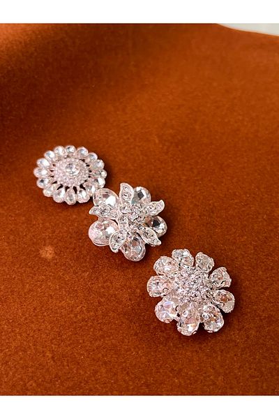 ODDA TASARIM ATÖLYESİ M.A.S.S.I.M.O - Luxury Crystal Rhinestone 3-Piece Button Set
