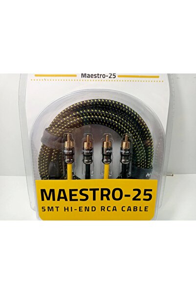 For-X Bakır Rca Kablosu 5 Metre – For-x Maestro-25 Tam Profesyonel OFC %100 Bakır Amfi Rca Kablosu
