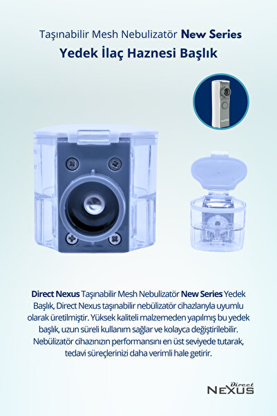 Direct NEXUS Nexus Taşınabilir Mesh Nebulizatör New Series Yedek Başlık