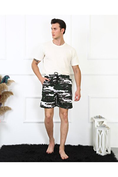 Mestore Moda Çizgi Men's Lacoste Black Shorts 27487