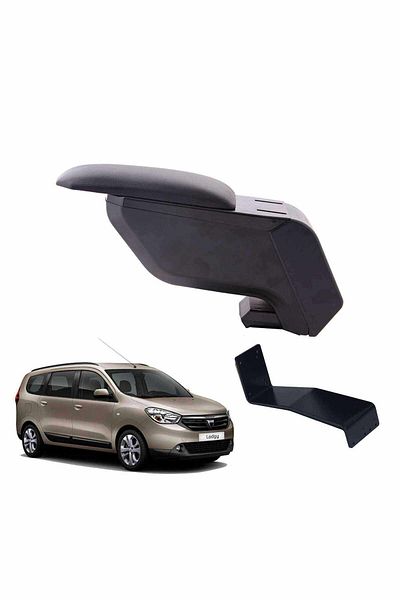 3 Tıkla Dacia Lodgy 2013 Black Armrest with No-Punching Steel Legs