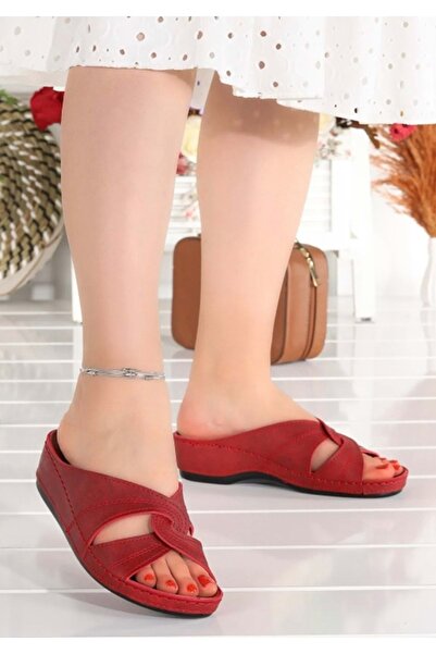 Kids Club Shoes Aryan 09-098 Жіночі ортопедичні капці ЧЕРВОНИЙ