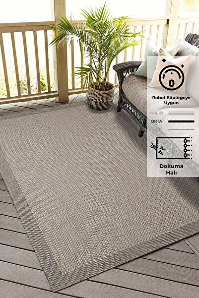 Konfor Halı Konfor Sisalux 3091 Bej Jüt Tabanlı Modern Dokuma Kilim Sisal Hasır Halı
