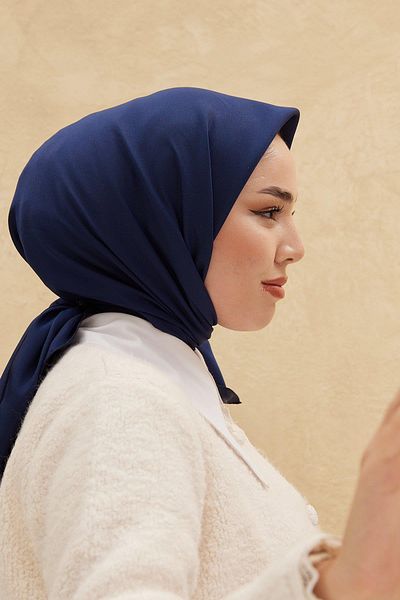 Silk Home Μακρύ γυαλιστερό βραδινό κασκόλ - Navy Blue