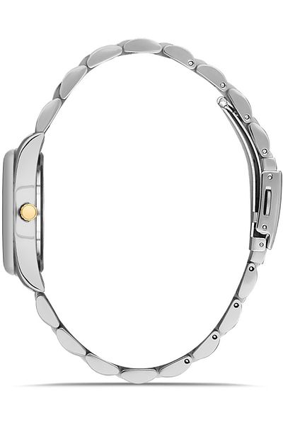 DAVID GUNER Silver Coated White Dial Women's Watch Dg-8391La-A1