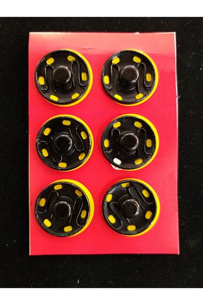 hobimon 20 Mm Black Snap Button - 6 Pieces