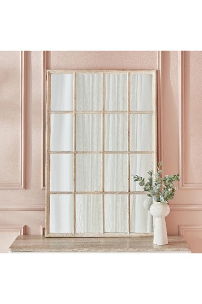 Home Box Reda Wooden Large Size Frame Window Mirror - 80x120 cm