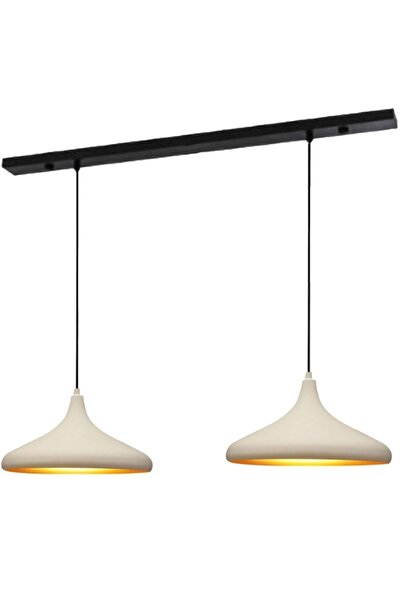 Bamyum Ikili Champion Beyaz Sarkıt Lamba Yemek Masası Oturma Odası Mutfak Salon Otel Showroom Café