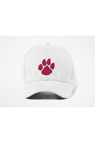 QUATEX White Unisex Sports Cap - with Paw Embroidery, a Quality Product