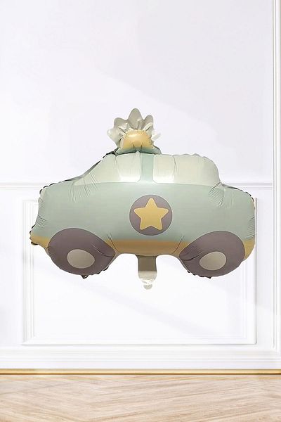 PEKSHOP Retro Police Car Bohemian Foil Balloon