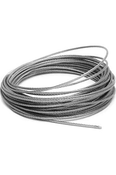 ECESSAN ÇELİK HALAT 30 Metre 6mm 6x19 Kendirözlü Galveniz Çelik Halat