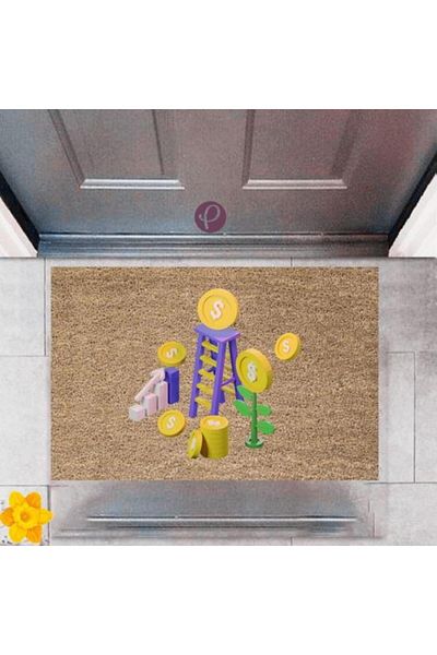 Lasirius Door Front Mat Decorative Digital Printing Dollar Ladder