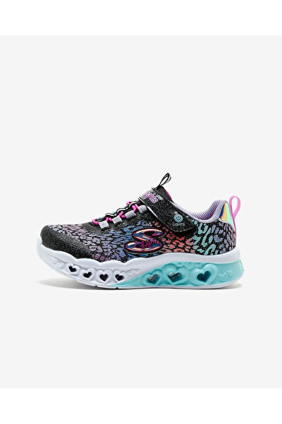 SKECHERS FLUTTER HEART LİGHTS - LOVES Wİ Büyük Kız Çocuk Siyah Işıklı Spor Ay...