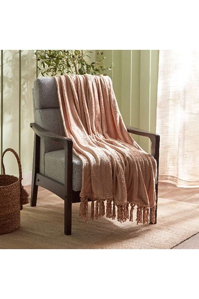 Home Box Lavish Diamond Embossed Throw - 130x180 cm