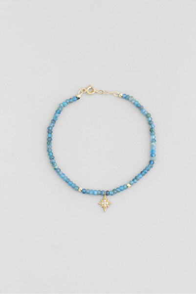 So CHIC... Kuzey Yıldızı Apatit Taşlı 14 Ayar Sarı Altın Bileklik