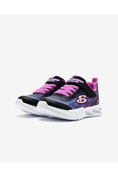 SKECHERS Flicker Flash - Light Takeover Büyük Kız Çocuk Siyah Işıklı Spor Ayakkabı 303704l Bkmt