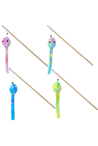 Eastland Ahşap Saplı Peluş Fareli Kedi Oltası 40 Cm 394117