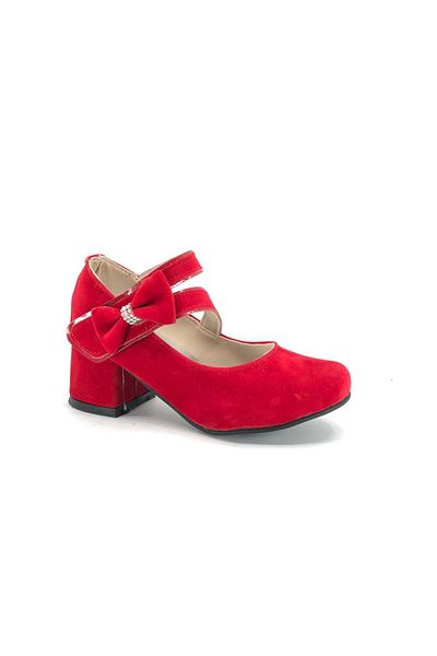 Kids Club Shoes İremsu 7845 Girl's Heeled Shoes - Side Ribbon, RED