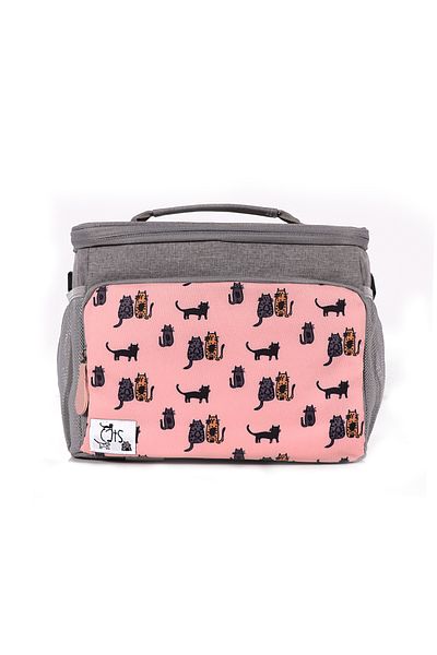Biggdesign Isolierte Tasche mit Katzenmotiv, Pink