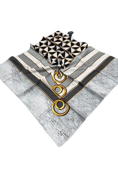 Levidor Μεταξωτό κασκόλ Γκρι Twill - 1525-90
