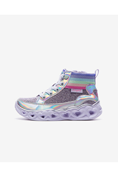 SKECHERS HEART LİGHTS - RAİNBOW DİVA Büyük Kız Çocuk Mor Işıklı Bot 20272L LVMT