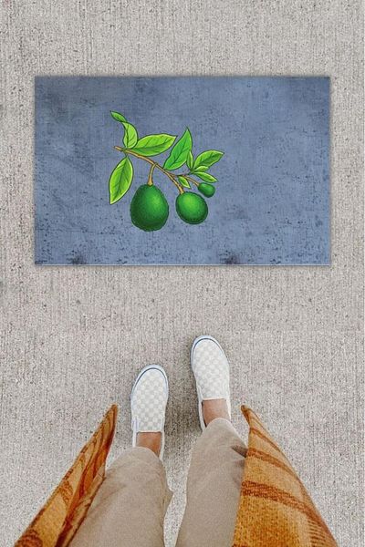 Lasirius Avocado Anthracite Door Mat with Digital Printing Decorative